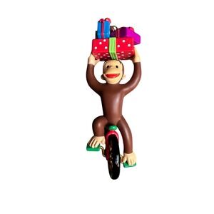 Vintage 1999 Carlton Cards Curious George A Curious Gift Christmas Ornament